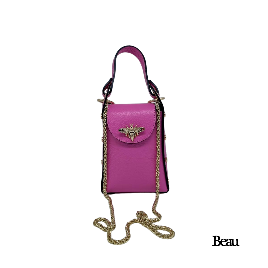 TAS EMMA - LEDER - ROOS - Afbeelding 3