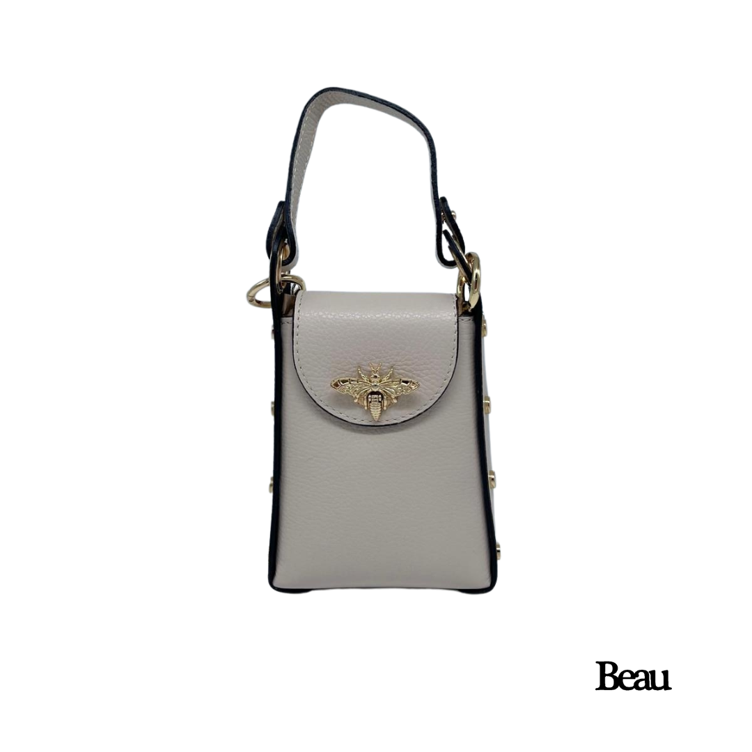 TAS EMMA - LEDER - BEIGE - Afbeelding 1