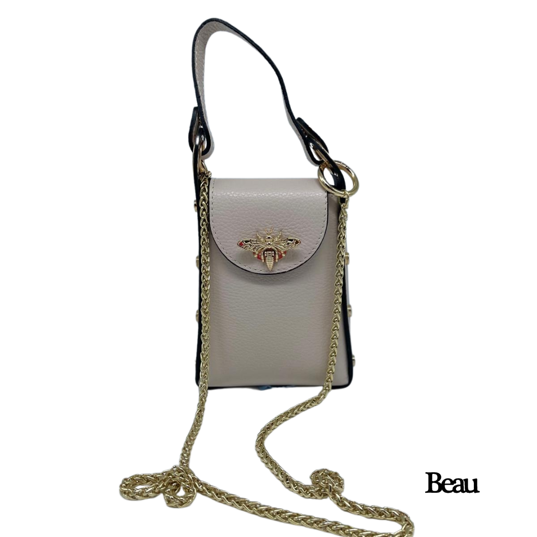 TAS EMMA - LEDER - BEIGE - Afbeelding 4