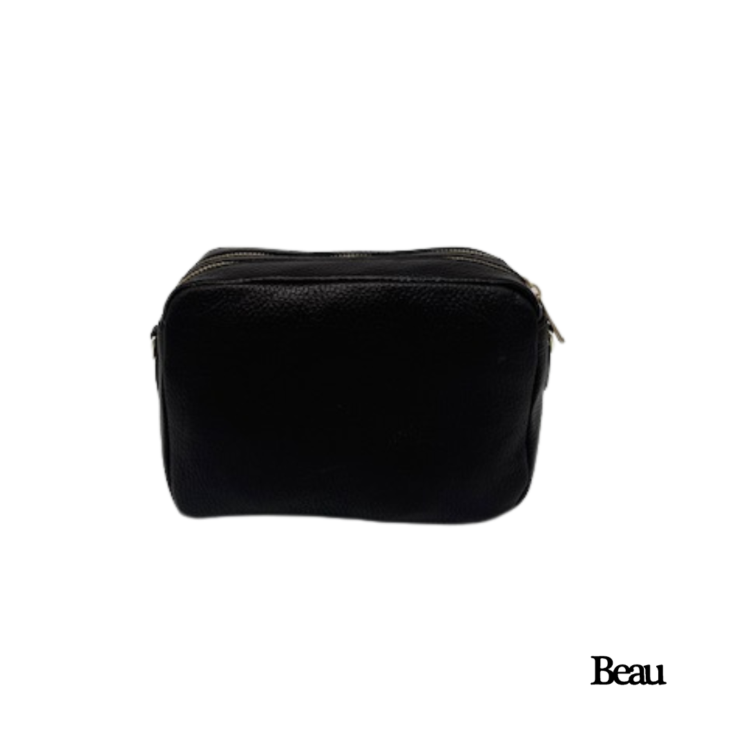 TAS ELLEN - LEDER - ZWART/GOUD - Afbeelding 1