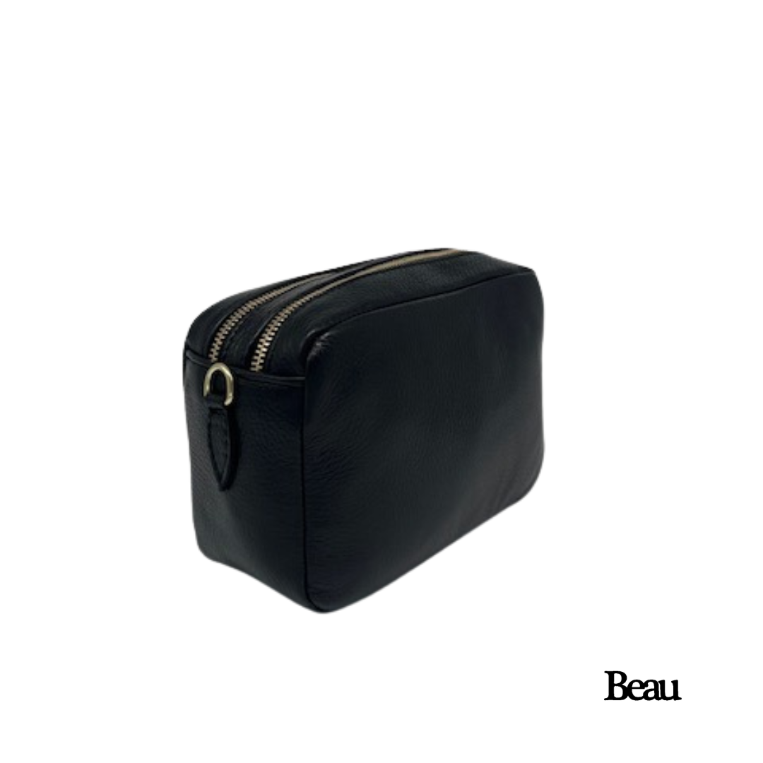 TAS ELLEN - LEDER - ZWART/GOUD - Afbeelding 6