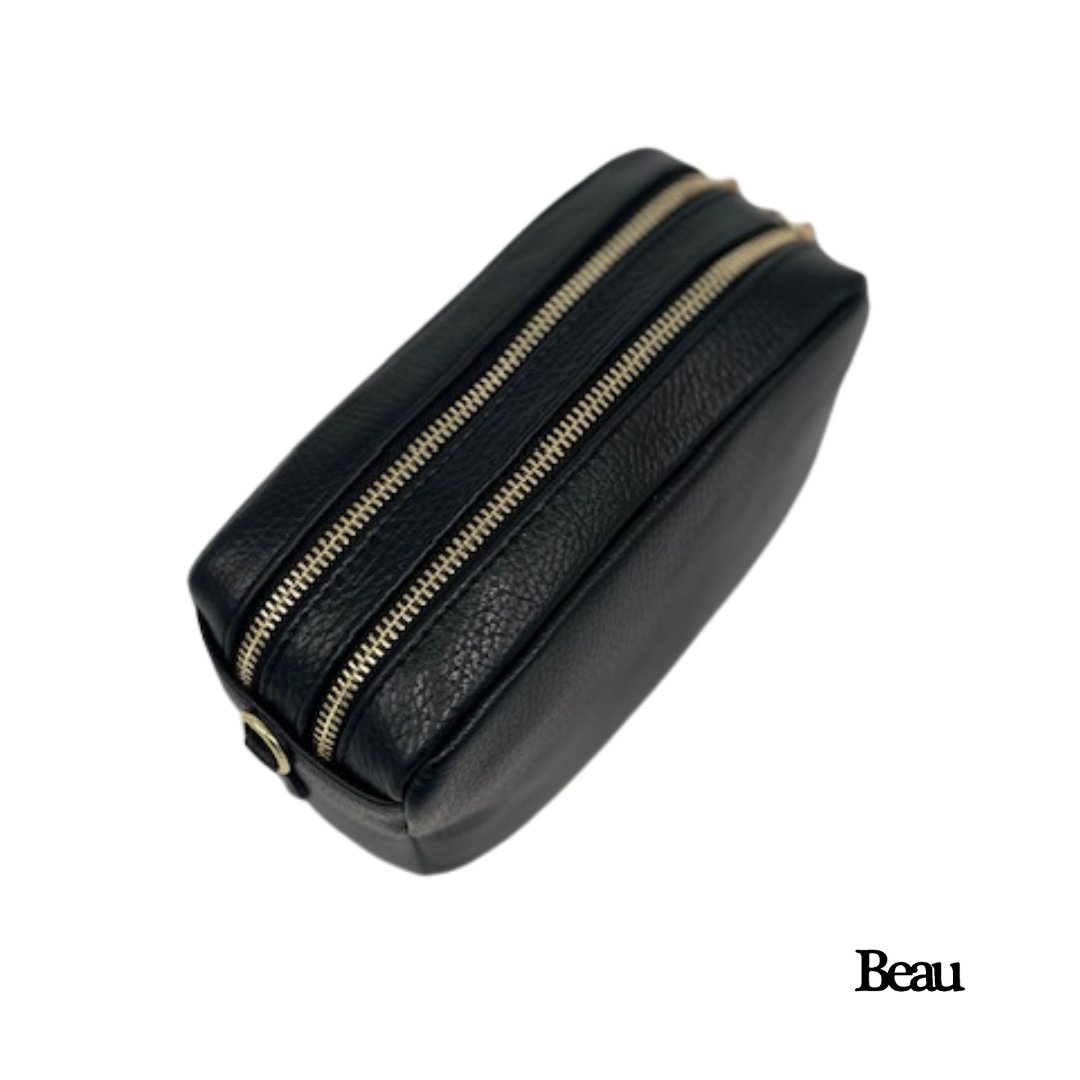 TAS ELLEN - LEDER - ZWART/GOUD - Afbeelding 5