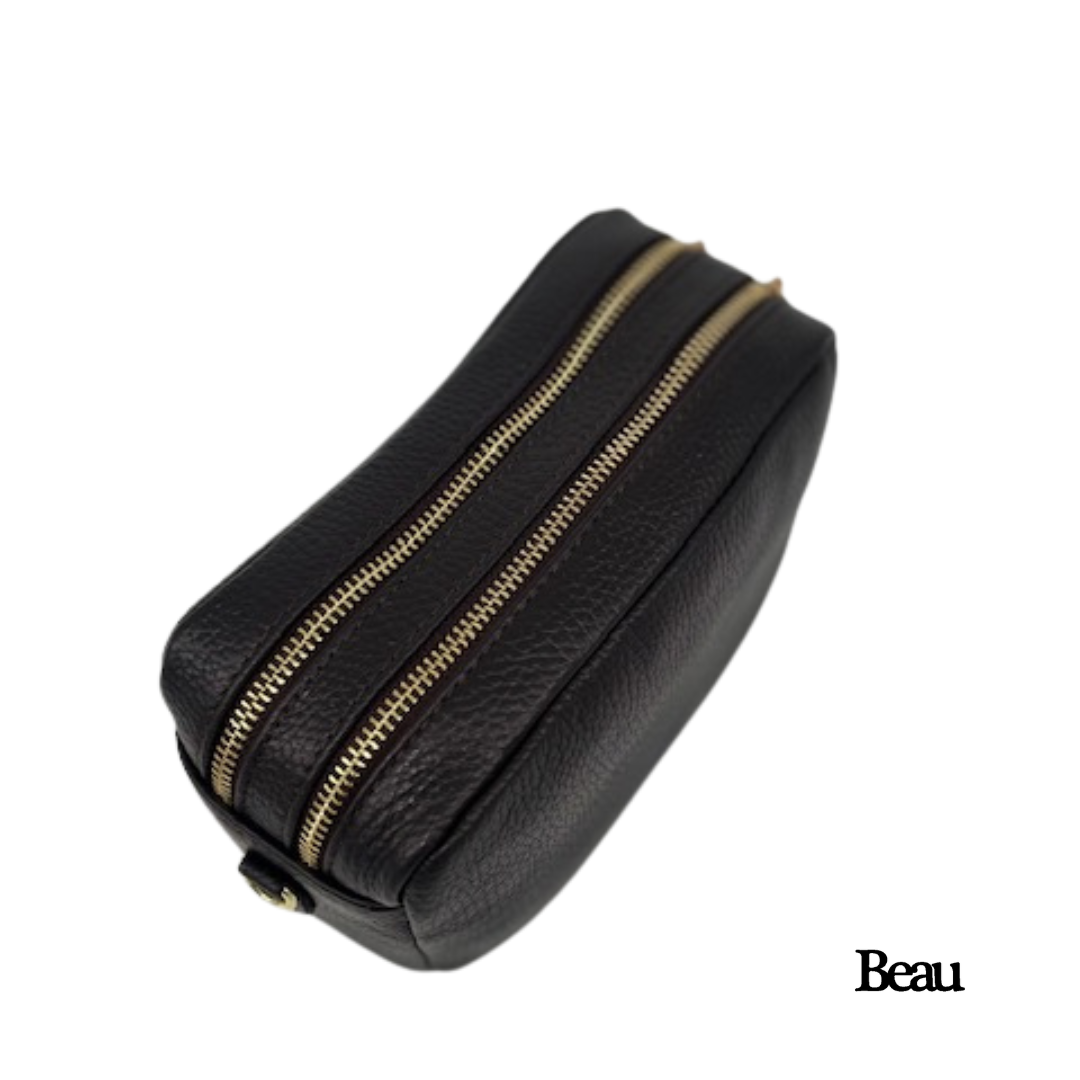 TAS ELLEN - LEDER - ZWART/GOUD - Afbeelding 4