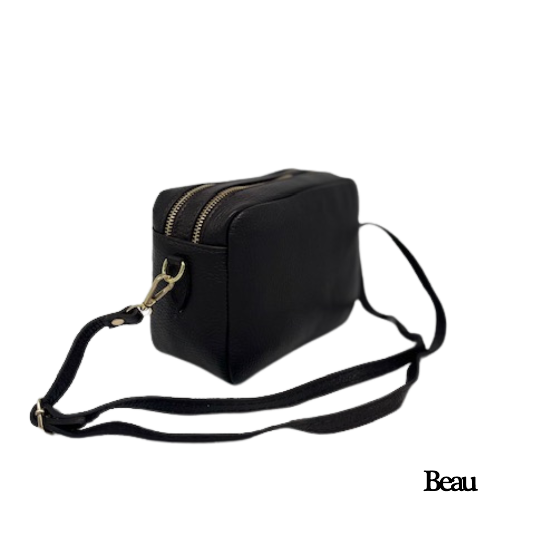 TAS ELLEN - LEDER - ZWART/GOUD - Afbeelding 3