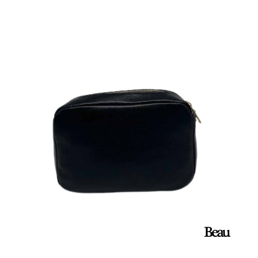 TAS ELLEN - LEDER - ZWART/ZILVER - Afbeelding 1