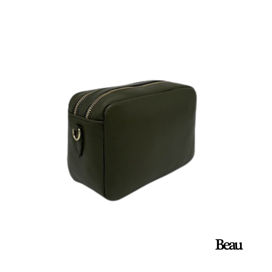 TAS ELLEN - LEDER - KAKI - Afbeelding 2