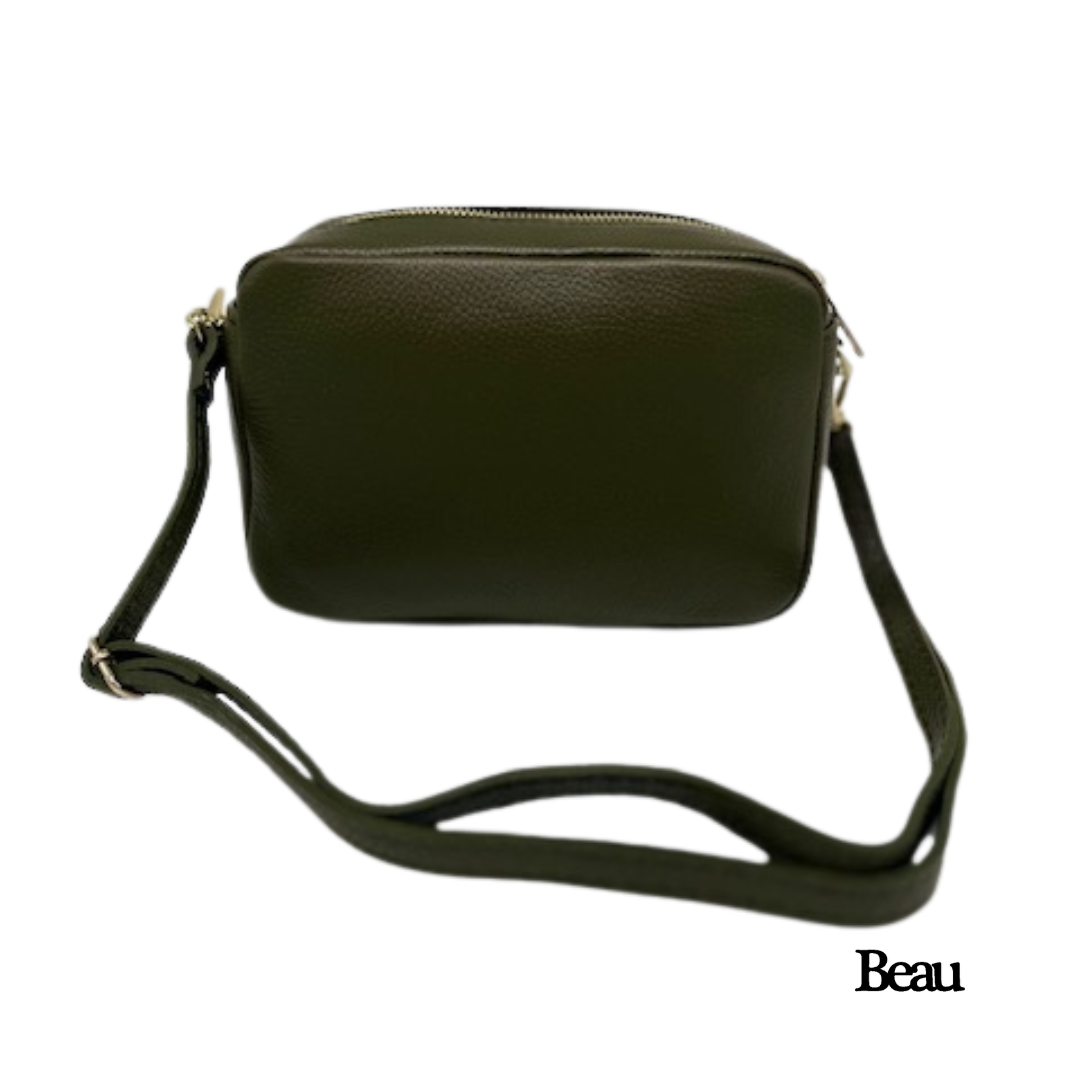 TAS ELLEN - LEDER - KAKI - Afbeelding 4