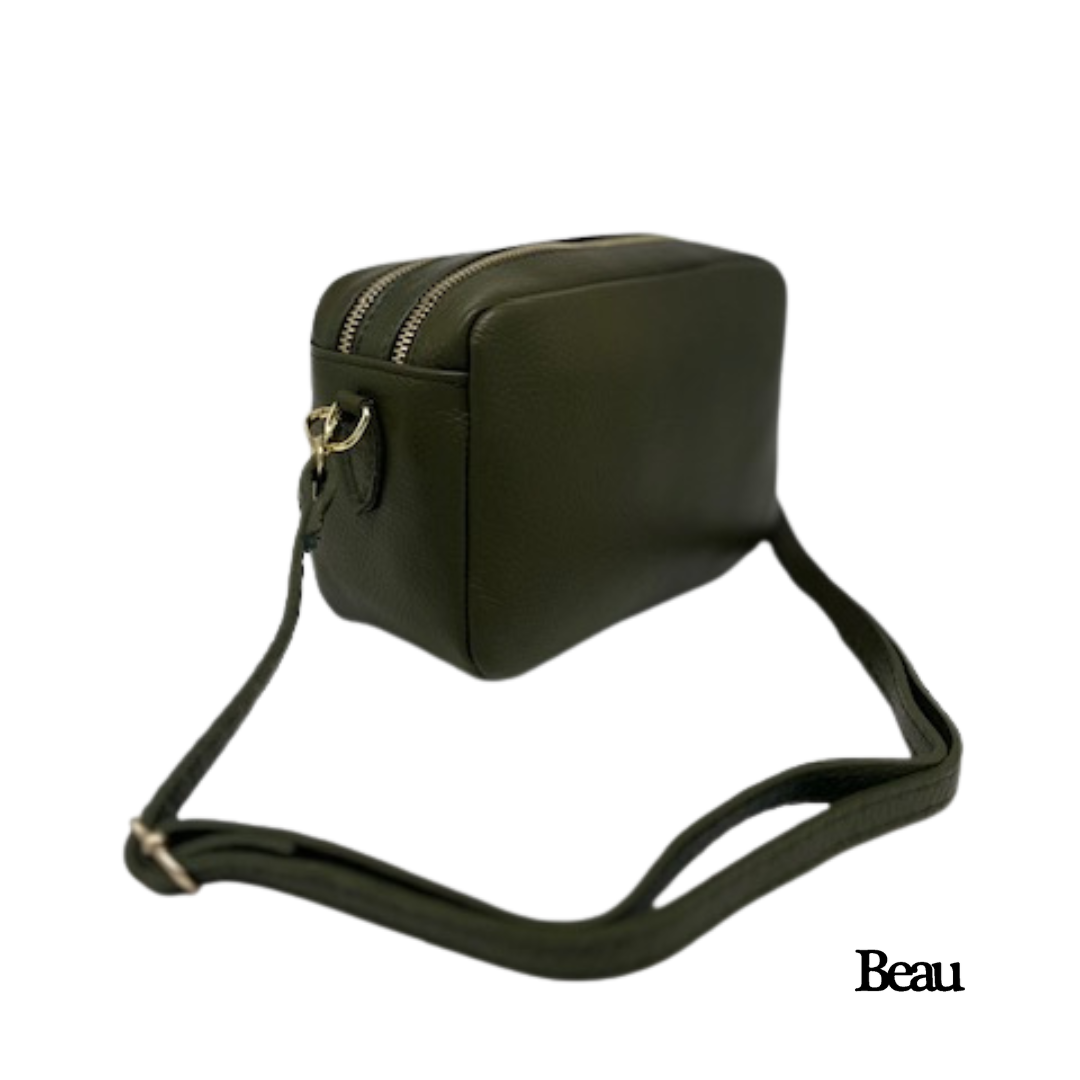 TAS ELLEN - LEDER - KAKI - Afbeelding 5
