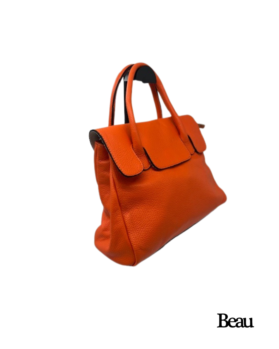 TAS PAULETTE SMALL - LEDER - ORANJE - Afbeelding 2