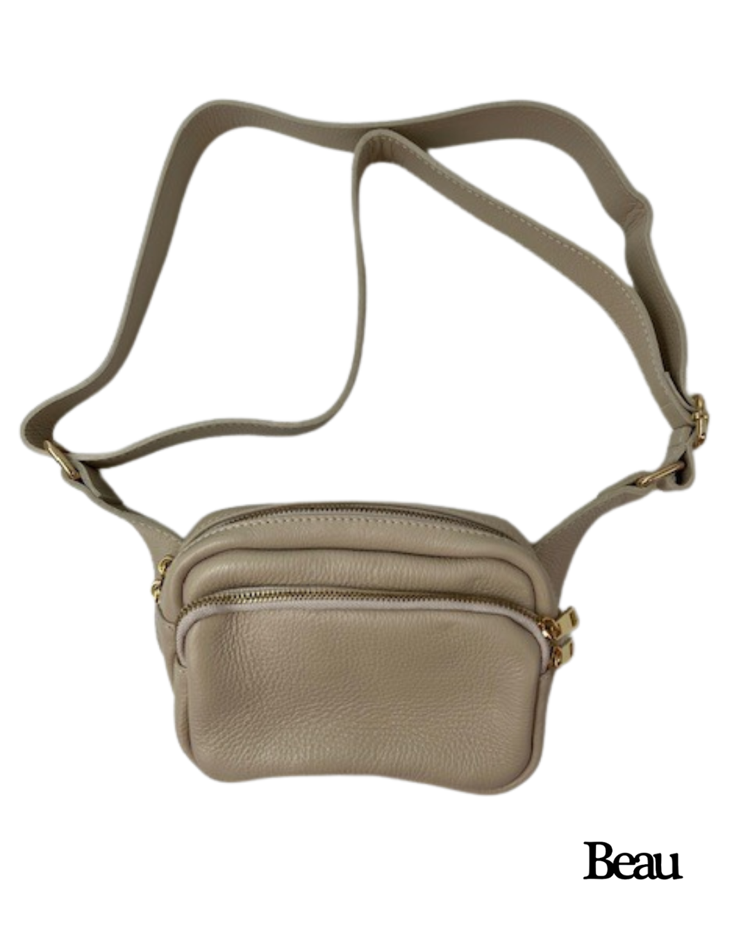 TAS TRUDY - LEDER - BEIGE - Afbeelding 1