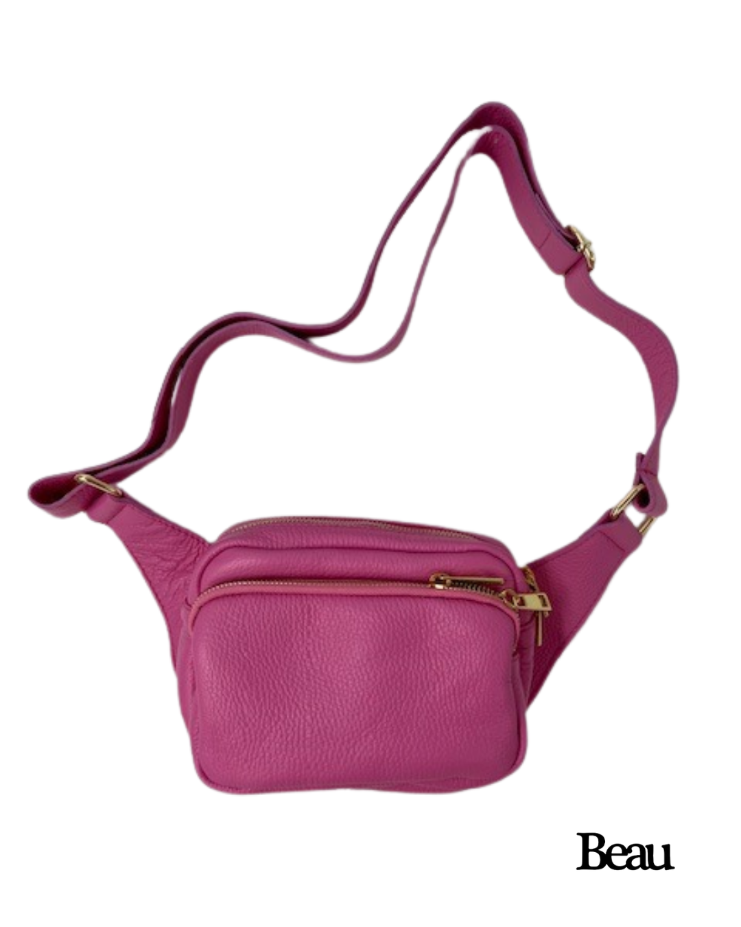 TAS TRUDY - LEDER - PINK - Afbeelding 1