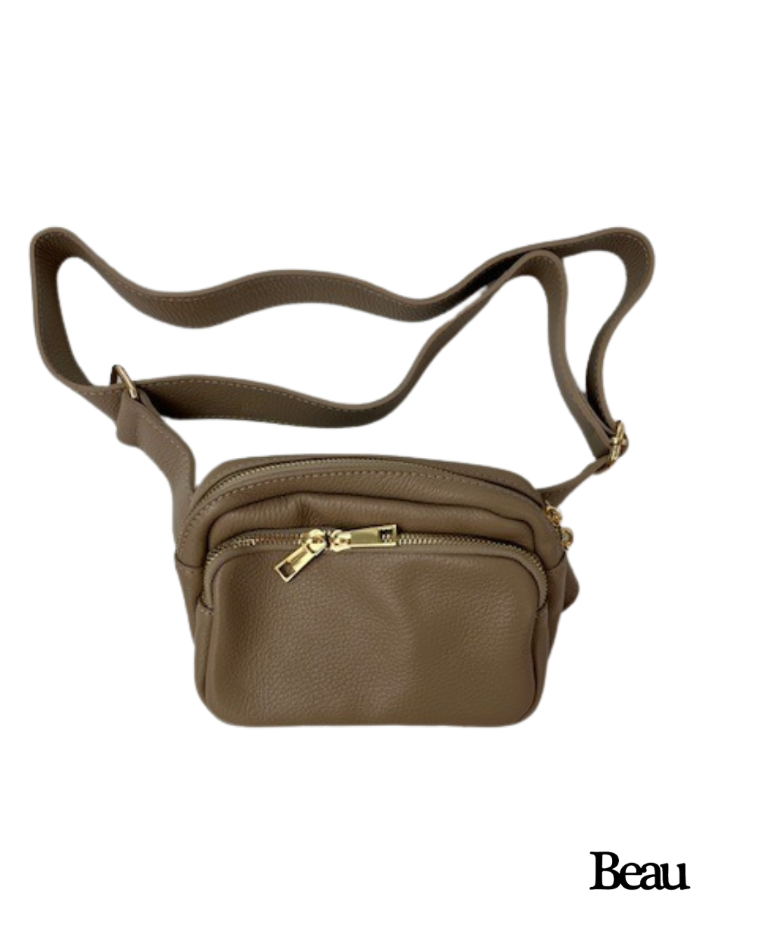 TAS TRUDY - LEDER - TAUPE - Afbeelding 1