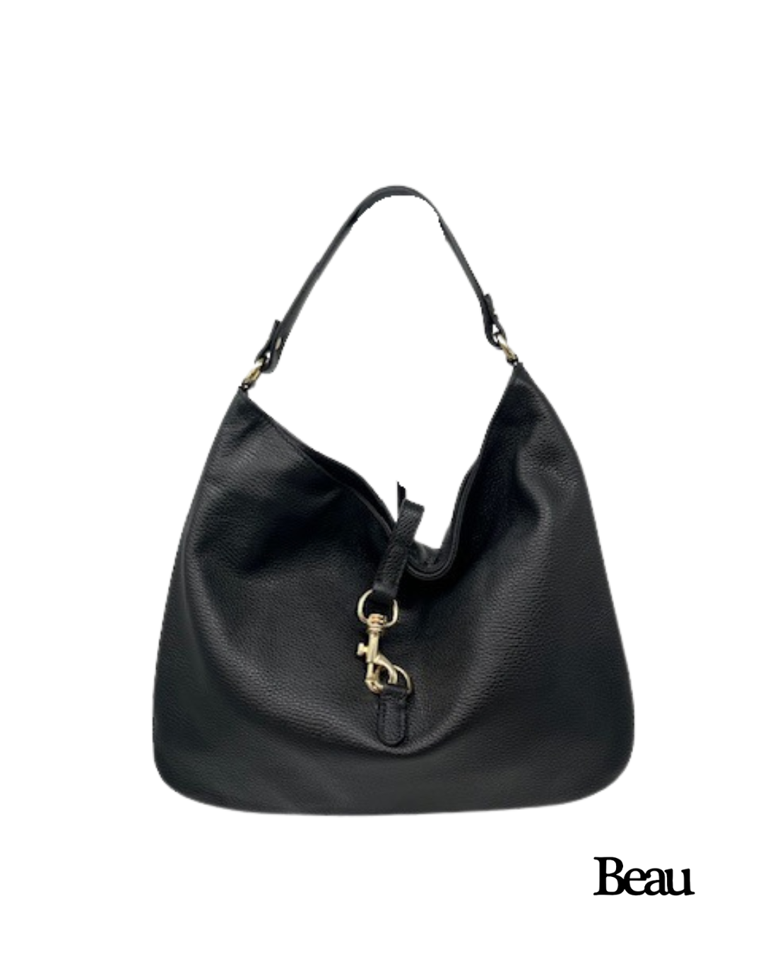 TAS LIA - LEDER - ZWART - Afbeelding 1