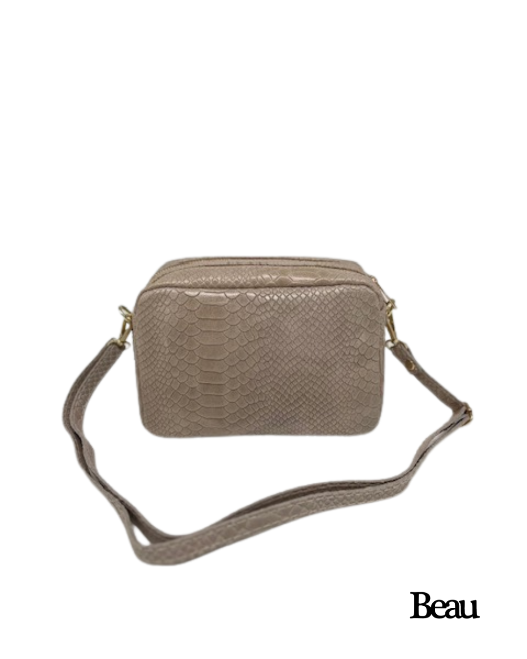TAS MILA SNAKE - LEDER - BEIGE - Afbeelding 4
