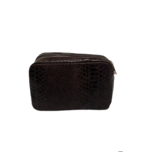 TAS MILA SNAKE - LEDER - DONKER BRUIN