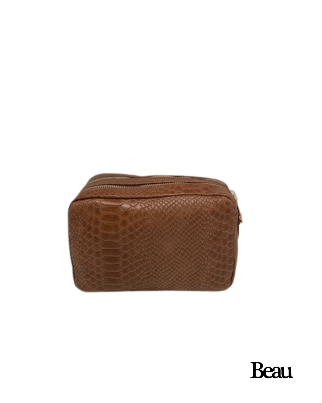 TAS MILA SNAKE - LEDER - CAMEL - Afbeelding 1