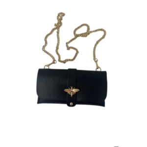 TAS MAJA - LEDER - ZWART