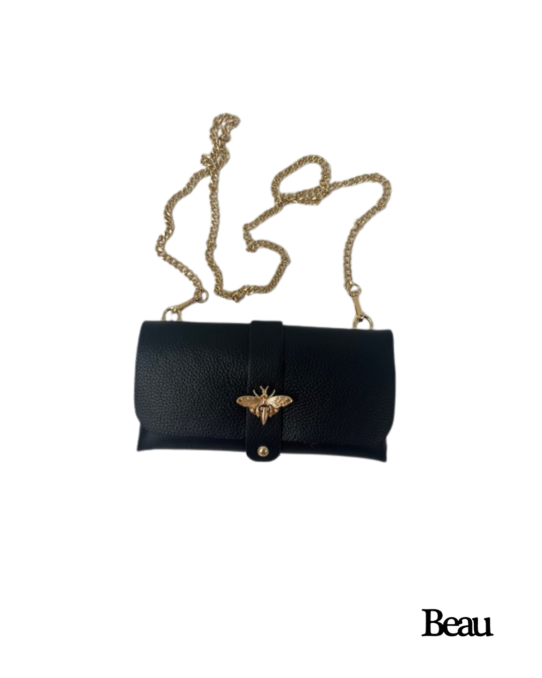 TAS MAJA - LEDER - ZWART - Afbeelding 1