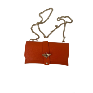 TAS MAJA - LEDER - ORANJE