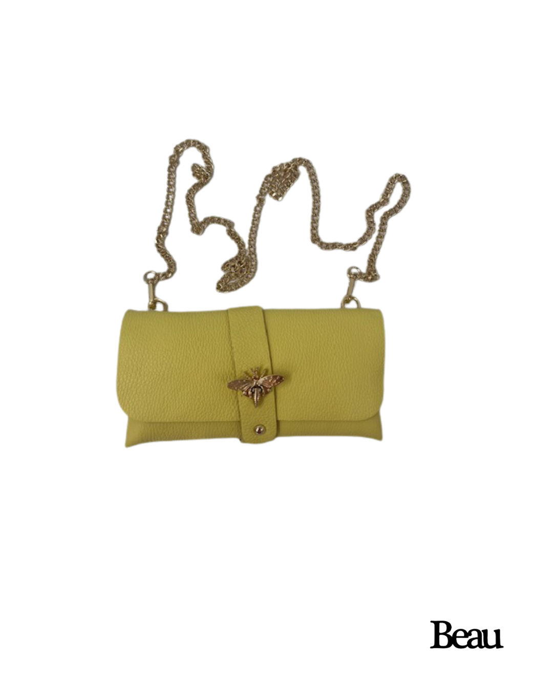 TAS MAJA - LEDER - GEEL - Afbeelding 1