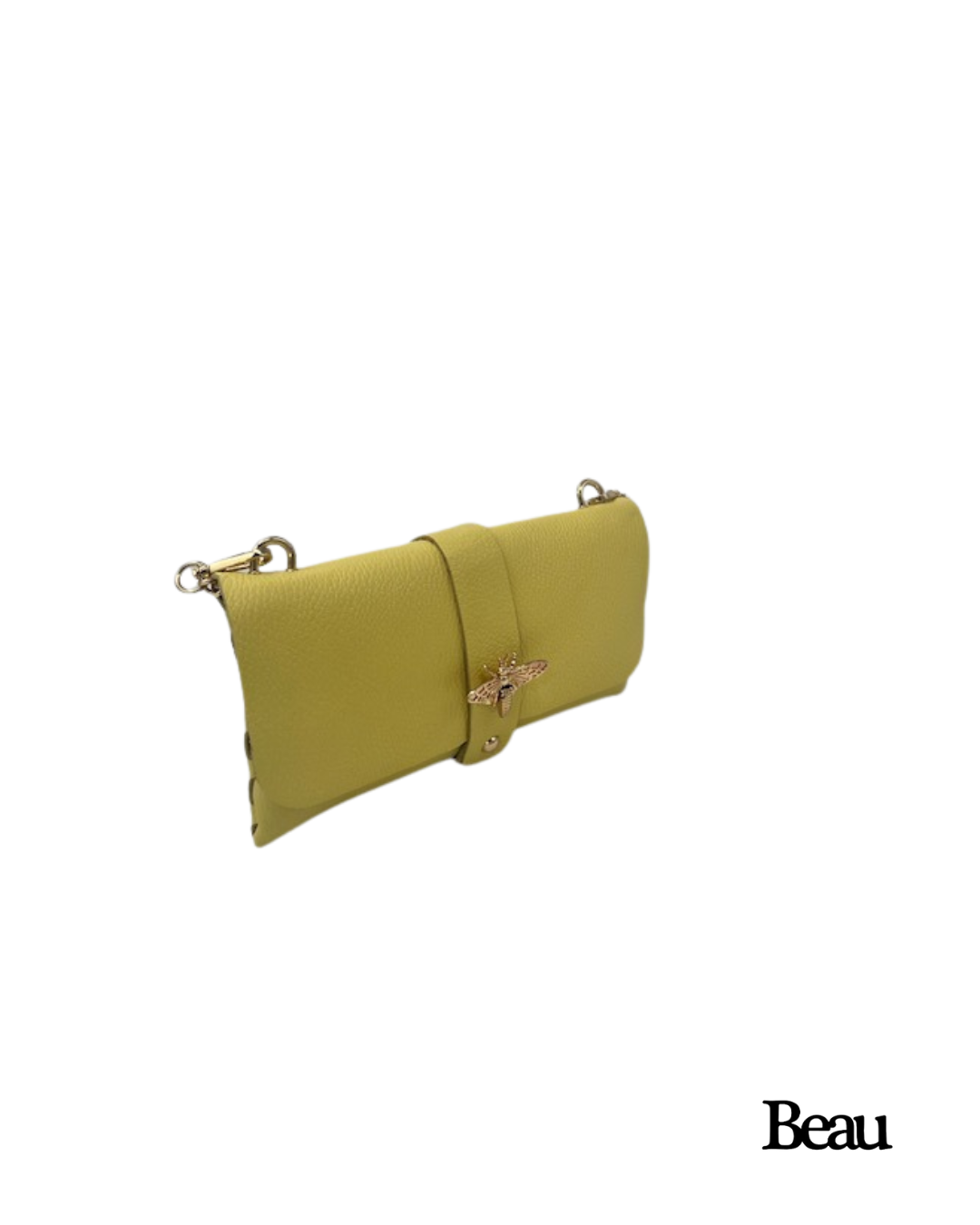 TAS MAJA - LEDER - GEEL - Afbeelding 2