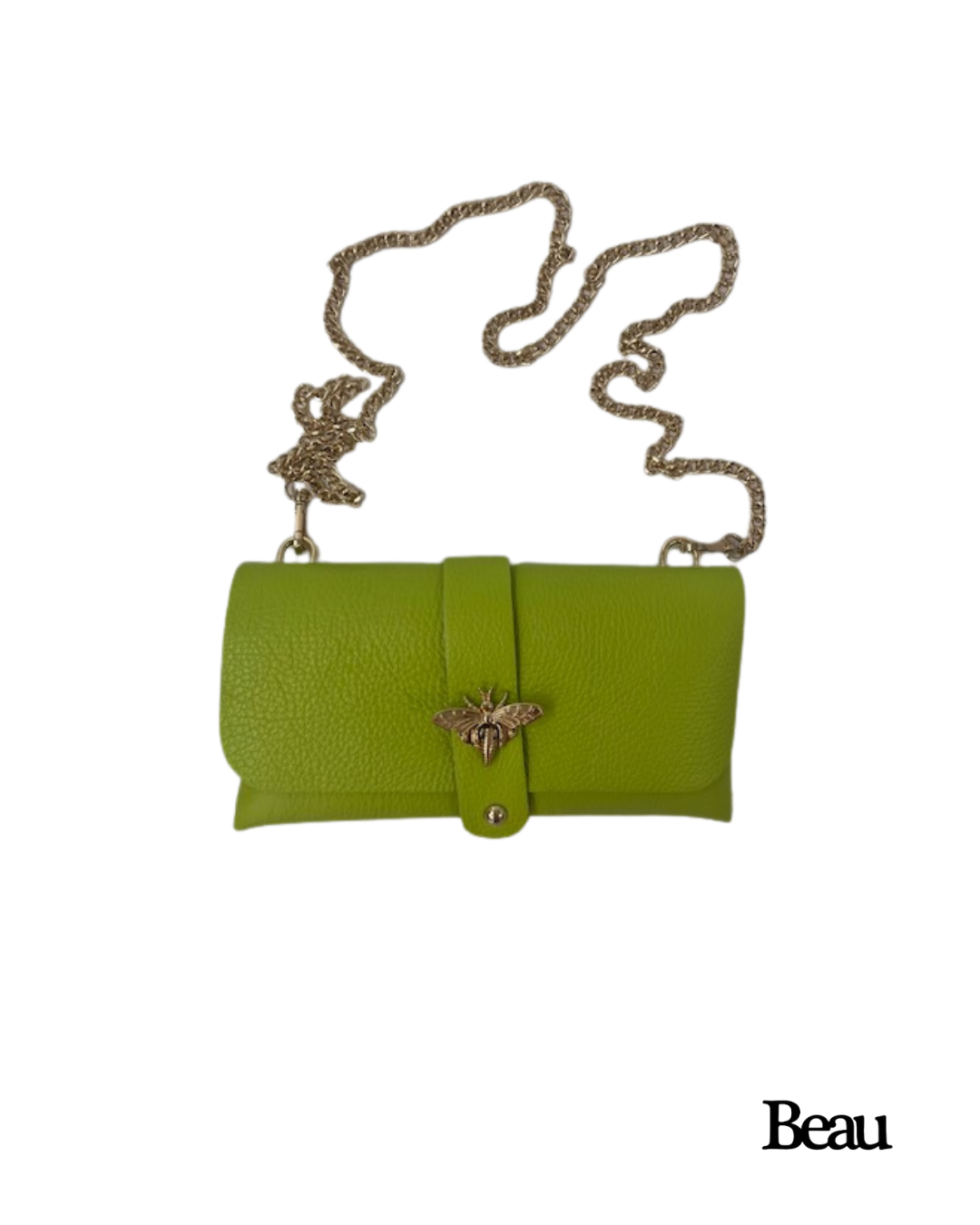 TAS MAJA - LEDER - LICHTGROEN - Afbeelding 1