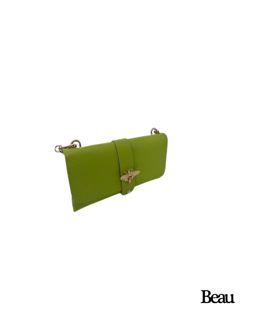 TAS MAJA - LEDER - LICHTGROEN - Afbeelding 2