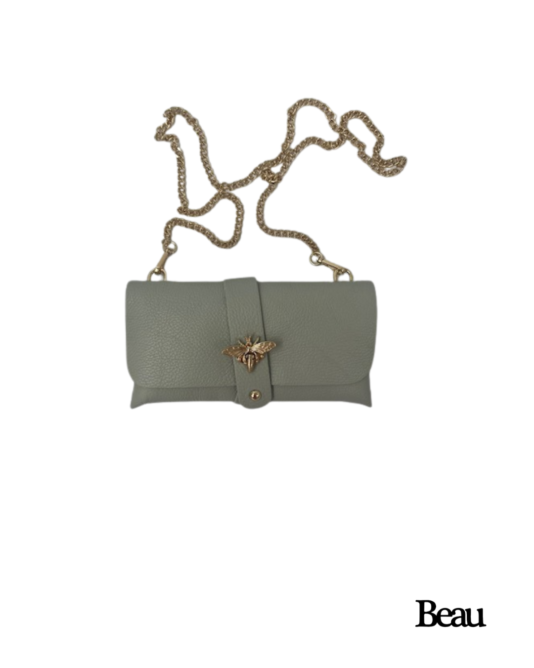 TAS MAJA - LEDER - MINT - Afbeelding 1