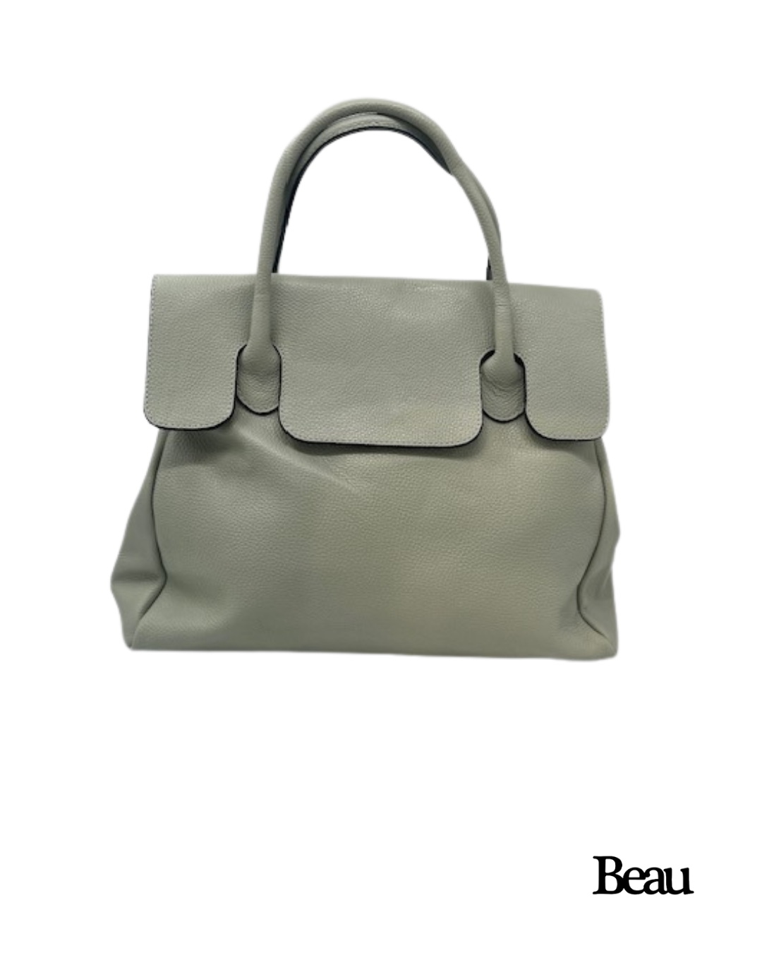 TAS PAULETTE LARGE - LEDER - GRIJS - Afbeelding 1