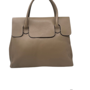 TAS PAULETTE LARGE - LEDER - TAUPE