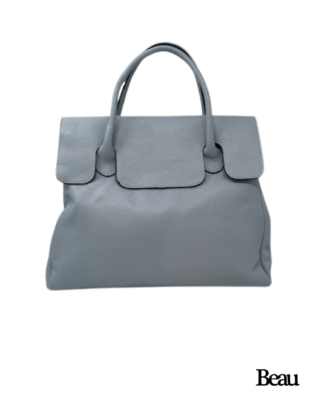 TAS PAULETTE LARGE - LEDER - LICHT BLAUW - Afbeelding 1