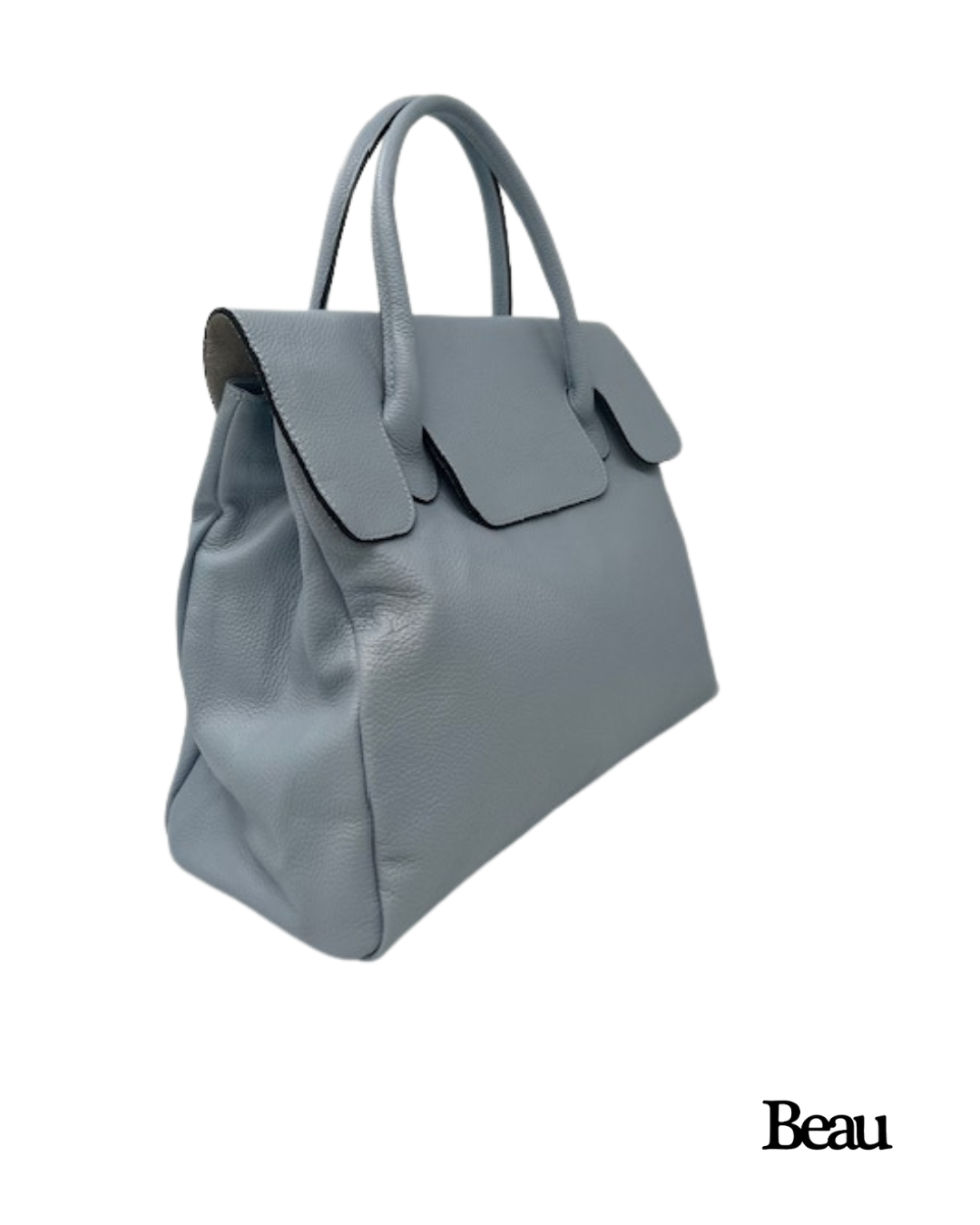 TAS PAULETTE LARGE - LEDER - LICHT BLAUW - Afbeelding 2