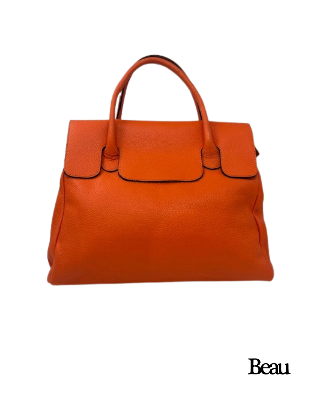 TAS PAULETTE LARGE - LEDER - ORANJE - Afbeelding 1