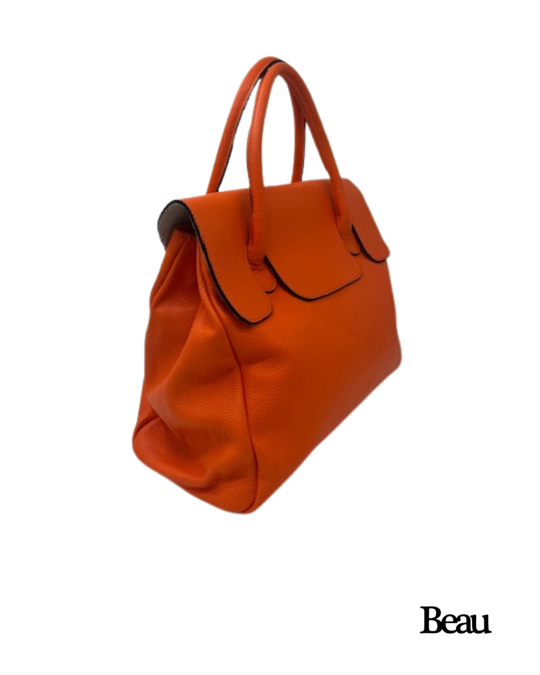 TAS PAULETTE LARGE - LEDER - ORANJE - Afbeelding 2