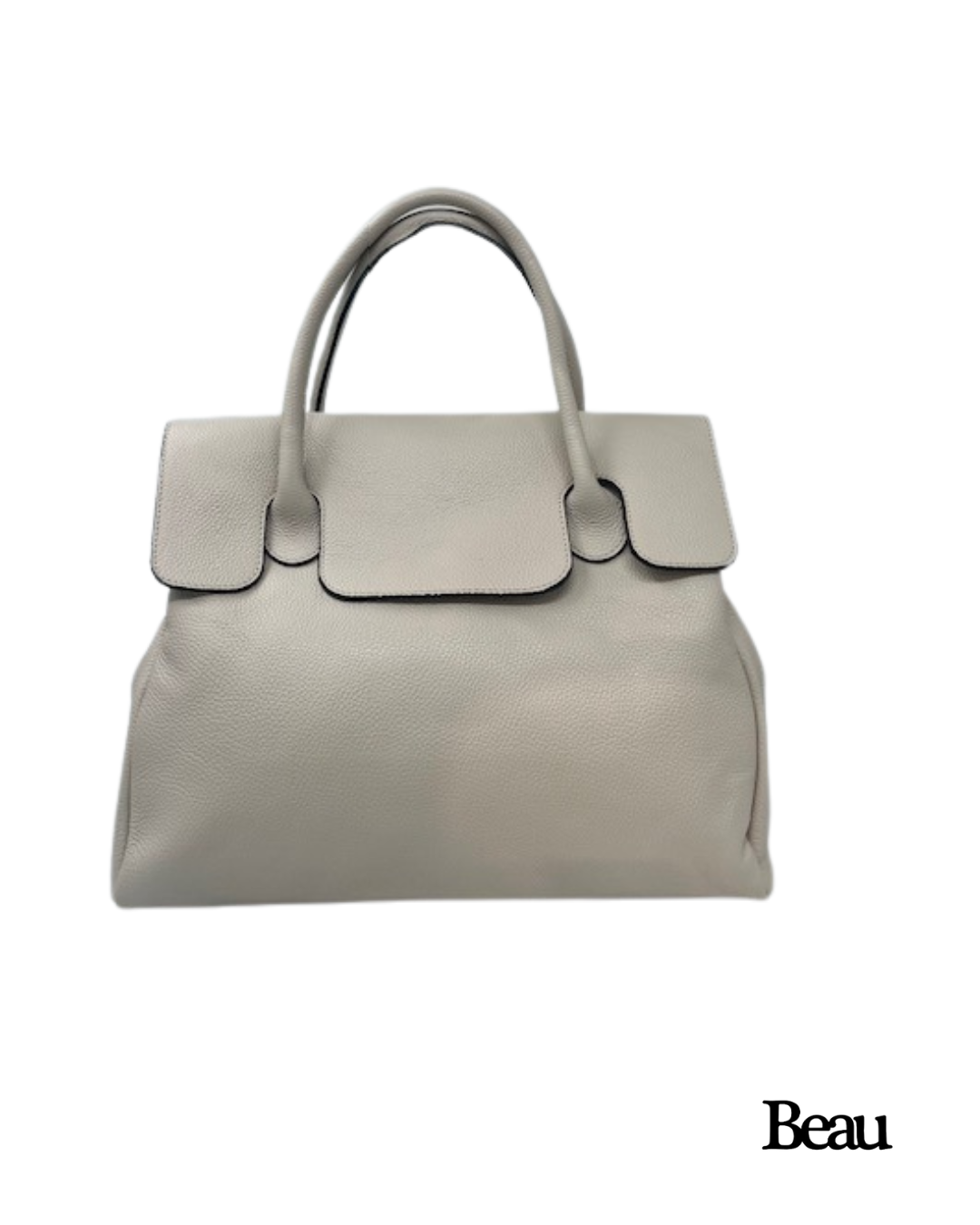 TAS PAULETTE LARGE - LEDER - BEIGE - Afbeelding 1
