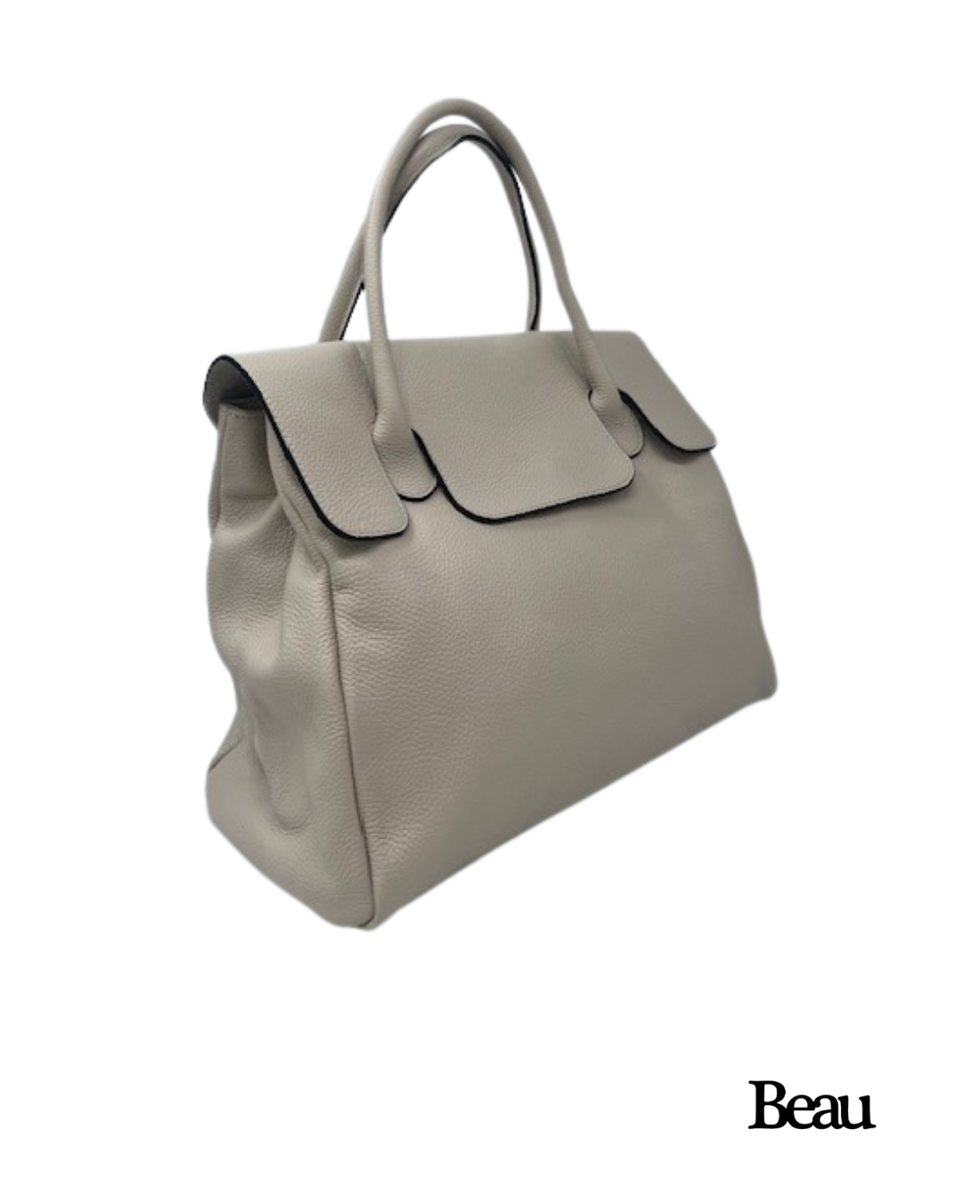 TAS PAULETTE LARGE - LEDER - BEIGE - Afbeelding 2
