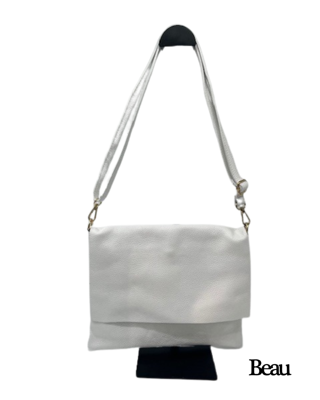 TAS PEGGY LARGE - LEDER - WIT - Afbeelding 1