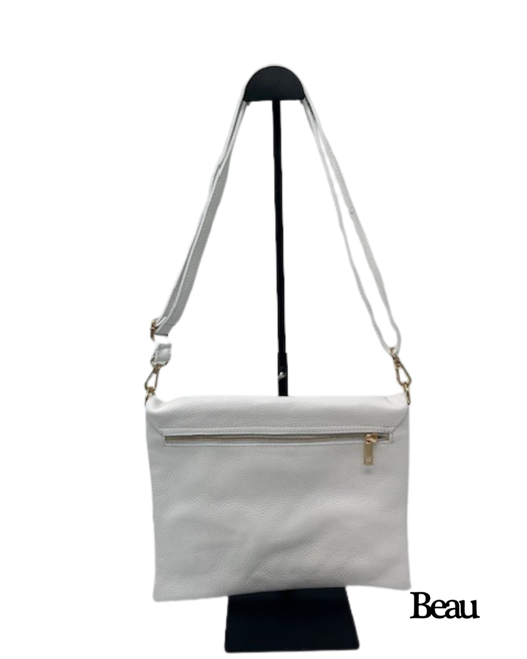 TAS PEGGY LARGE - LEDER - WIT - Afbeelding 3