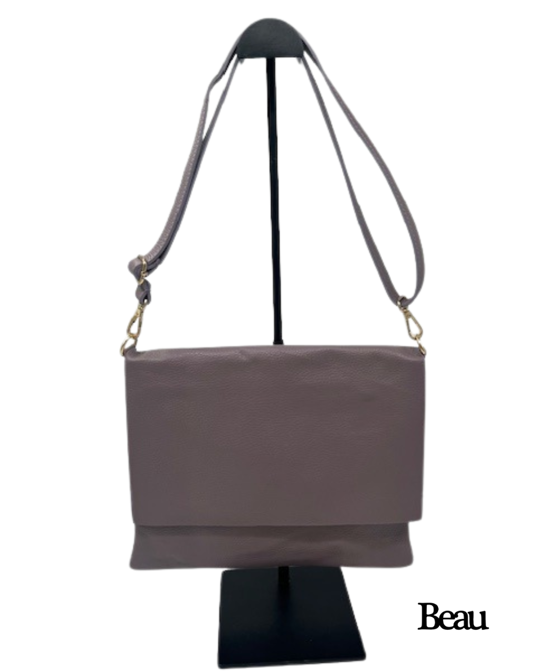 TAS PAGGY LARGE - LEDER - TAUPE - Afbeelding 1