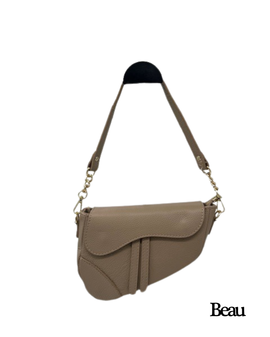 TAS ELLA SMALL - LEDER - TAUPE - Afbeelding 1