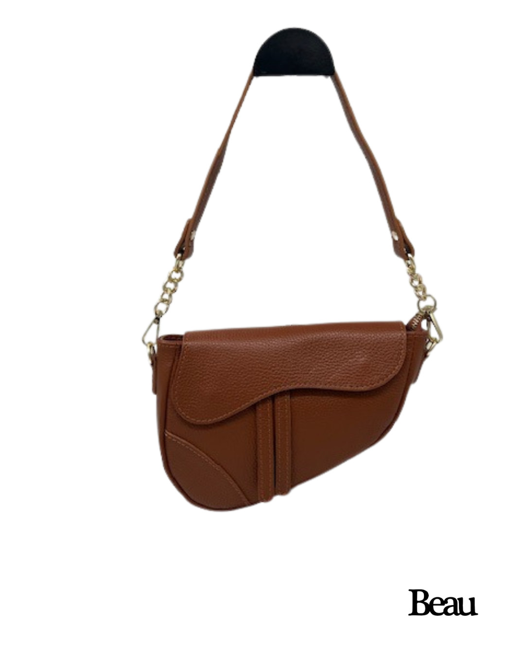 TAS ELLA SMALL - LEDER - CAMEL - Afbeelding 1